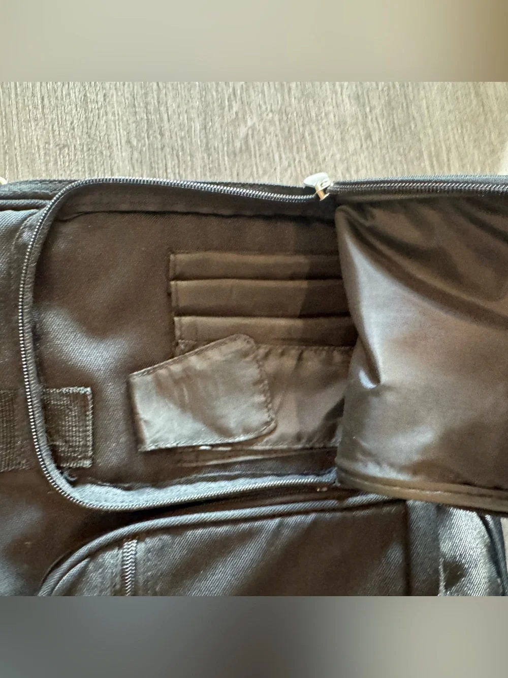 Black Laptop Bag-Briefcase with Shoulder Strap Multi-Compartment Work Travel Bag